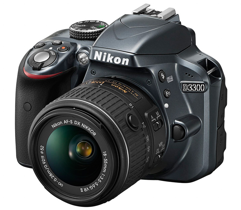 Зеркальный фотоаппарат Nikon D3300 Kit 18-55 AF-S DX G VR II серый