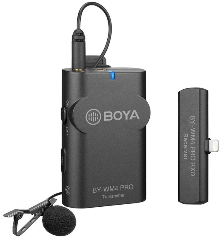 Беспроводная система Boya BY-WM4 Pro-К3, цифровая 2.4 ГГц, 2 канала, Lightning