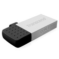 Накопитель Transcend USB2.0/microUSB Flash 16GB  JetFlash 380S серебряный