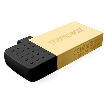 Накопитель Transcend USB2.0/microUSB Flash 32GB  JetFlash 380G золотой