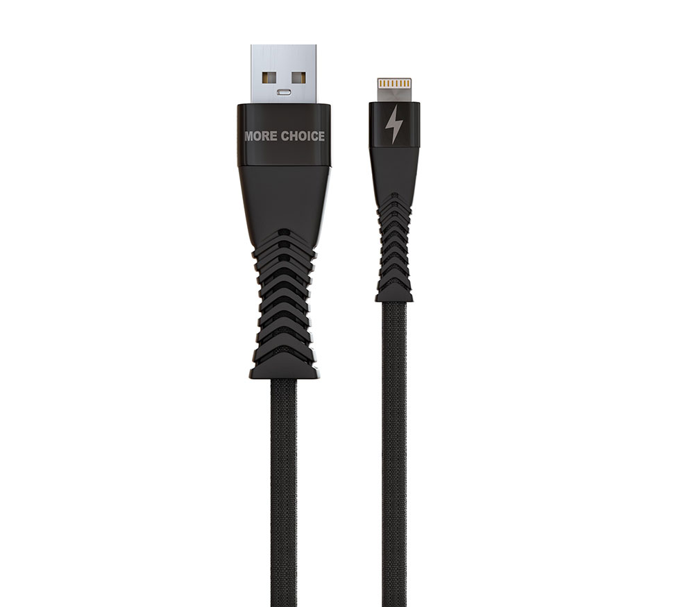 Кабель More Choice K41Si Smart USB 2.4A для Apple 8-pin 1м (Black)