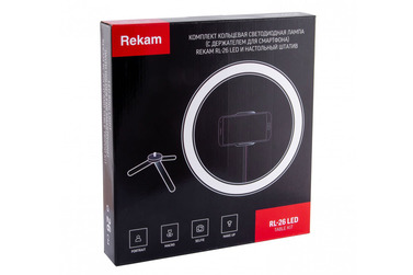 Осветитель Rekam RL-26 LED Table Kit, для смартфона, 11 Вт, 3000 / 5800 К