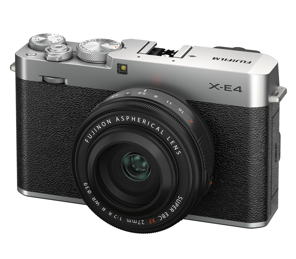 Беззеркальный фотоаппарат Fujifilm X-E4 Kit XF 27mm f/2.8 R WR, серебристый