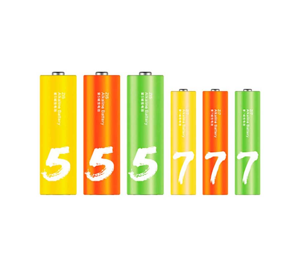 Батарейки цветные Xiaomi ZMI Rainbow Z15 AA, Z17 AAA (12+12 шт.) от Яркий Фотомаркет