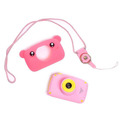 Фотоаппарат детский Fotografia  «Мишка», со встроенной памятью и играми, розовый
