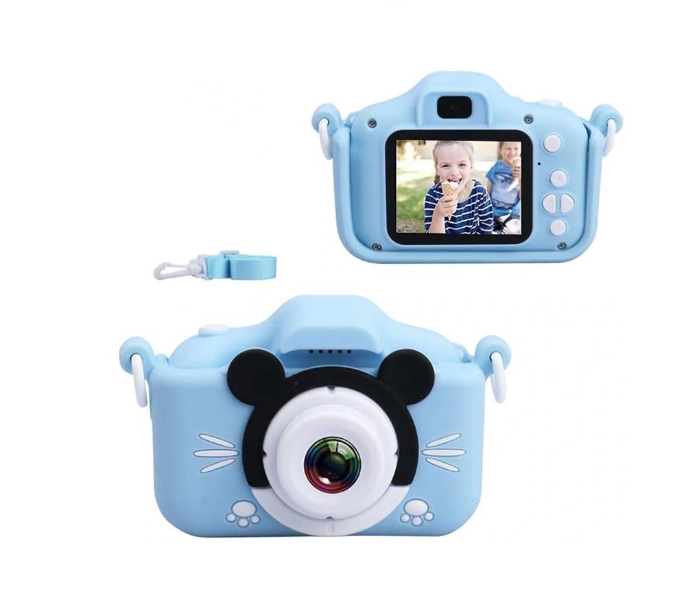 Фотоаппарат детский Camera Fun Memory, "Мышка", голубой, с играми