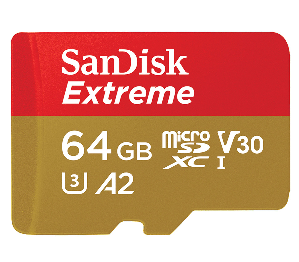 Карта памяти SanDisk MicroSDXC 64GB UHS-I Extreme 160MB/s A2 V30 U3