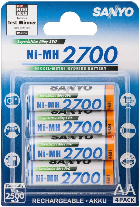 Аккумуляторы Panasonic SANYO Eneloop HR-3U-2700-4BP AA 2700 mAh (4 шт.)
