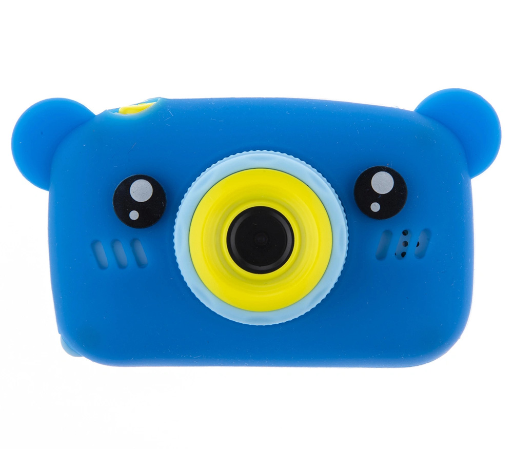 Фотоаппарат детский Fotografia  «Мишка», со встроенной памятью и играми, синий