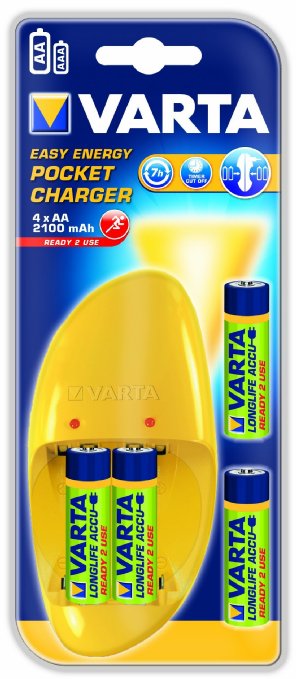 Зарядное устройство Varta Easy Energy + 4 акк.АА 2100 mAh (8 часов)