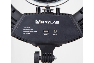 Осветитель Raylab RL-0418 Kit кольцевой, 65 Вт, 3200-5600К, со стойкой