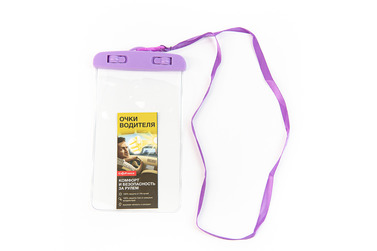 Кейс водонепроницаемый Cafa France для телефона и очков фиолетовый