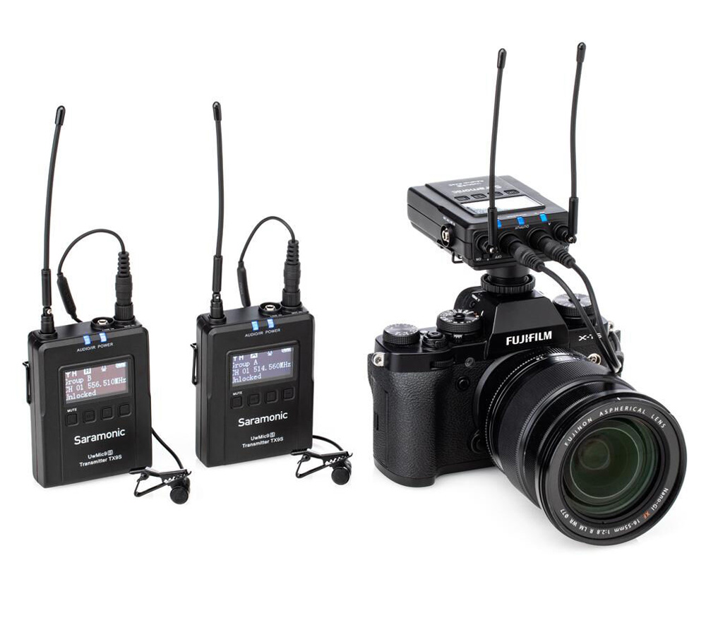 UwMic9s Kit 2 (RX9S+TX9S+TX9S), УВЧ, 514 - 596 МГц, 2 канала