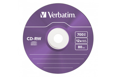 Диск Verbatim CD-RW 700 Mb 12x Slim case