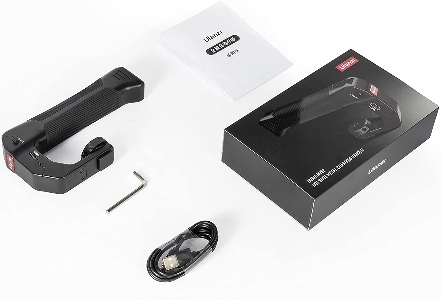 Ручка Ulanzi R052, Cold Shoe Chargeable Top Handle, с аккумулятором 9000mah от Яркий Фотомаркет
