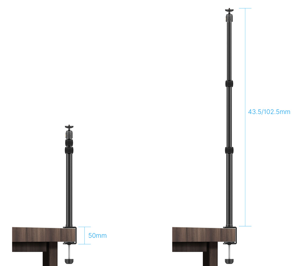 VIJIM LS01 Desktop Extendable Light Stand, 37-96 см