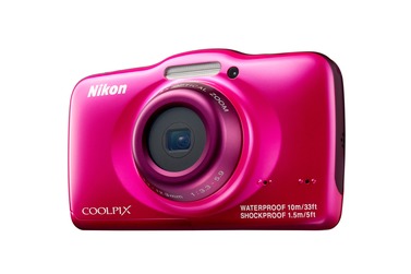 Компактный фотоаппарат Nikon Coolpix S32 розовый + рюкзак