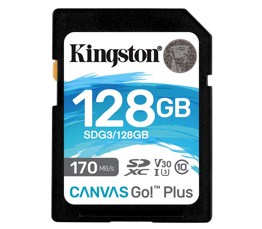 Карта памяти Kingston SDXC 128GB Canvas Go Plus UHS-I U3 V30 90/170Mb/s