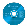 Диск Verbatim DVD+R  4.7 Гб 16х Slim Color, 5 шт.