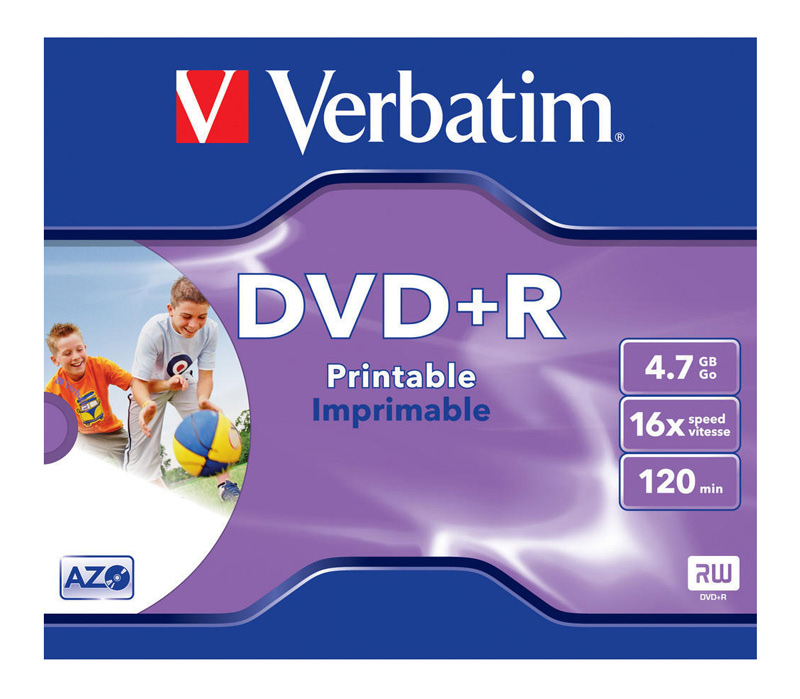 Диск Verbatim DVD+R  4.7 Гб 16х Photo Printable
