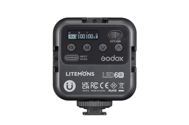 Осветитель Godox LITEMONS LED6R RGB, 6Вт, 3200K - 6500K, светодиодный