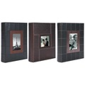Фотоальбом Hofmann 200 фото 10х15 см Memo "классика", кожа с фото, черные листы