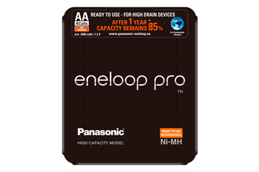Аккумуляторы Panasonic Eneloop Pro AA 2500 мАч, 4 штуки (BK-3HCDE/4LE) 