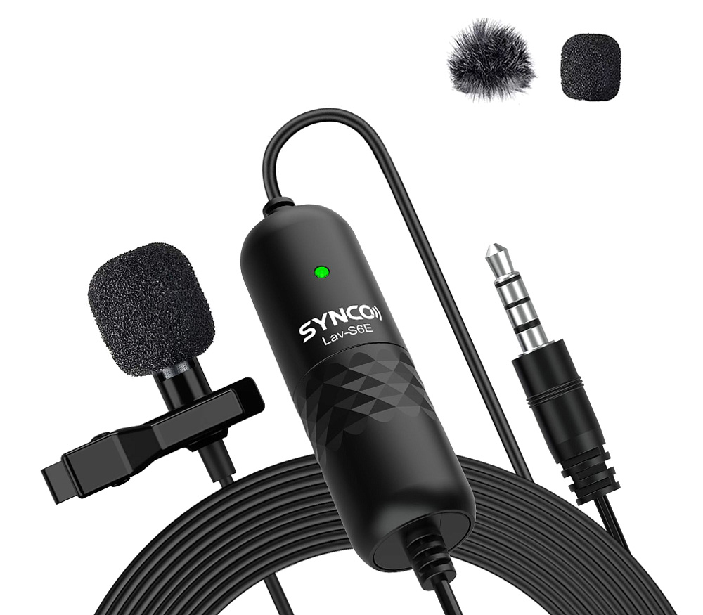 Микрофон Synco Lav-S6E, петличный, моно, 3.5 мм TRS / TRRS