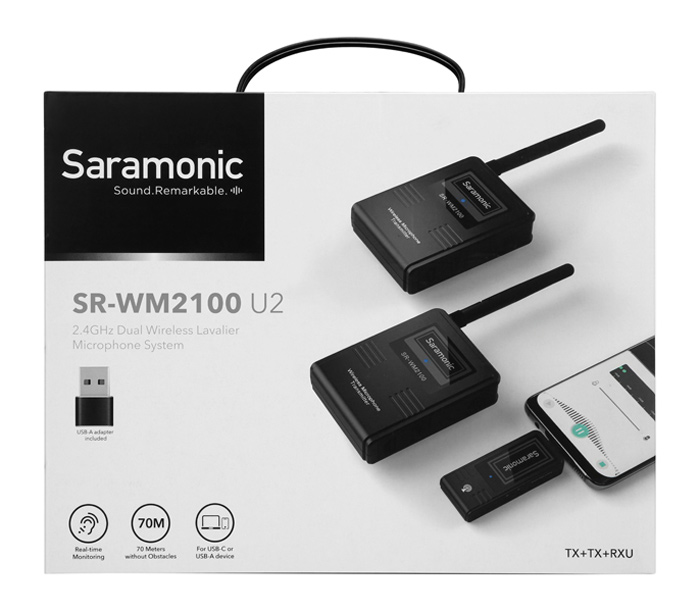 Беспроводная система Saramonic SR-WM2100 U2 (TX + TX + RXU), USB-C