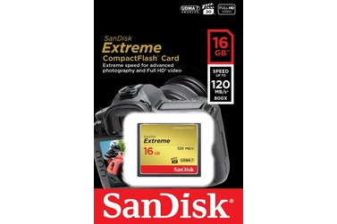 Карта памяти SanDisk CompactFlash 16GB  Extreme 120 Mb/s (SDCFXS-016G-X46)
