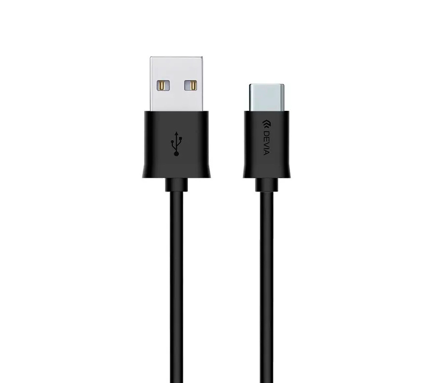 Кабель Devia USB 2.0 Type C Smart Cable, 1 м, черный
