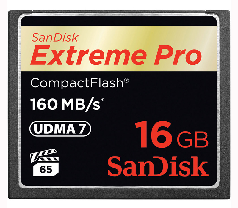 Карта памяти SanDisk CompactFlash 16GB  Extreme Pro 160 Mb/s (SDCFXPS-016G-X46)