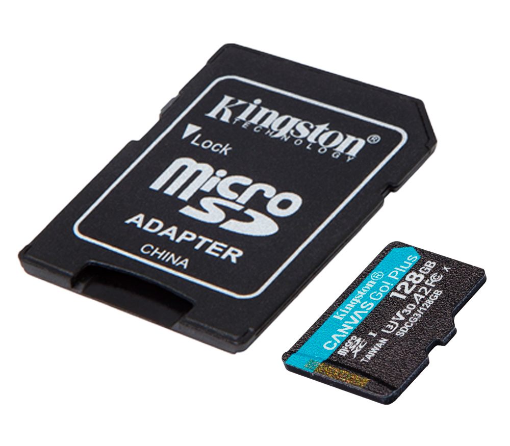 MicroSDXC 128GB Canvas Go Plus UHS-I U3 V30 A2 (с адаптером SD)