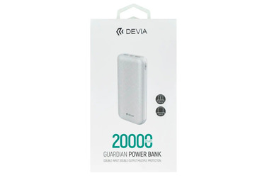Внешний аккумулятор Devia Guardian Power Bank 20000 мАч, белый
