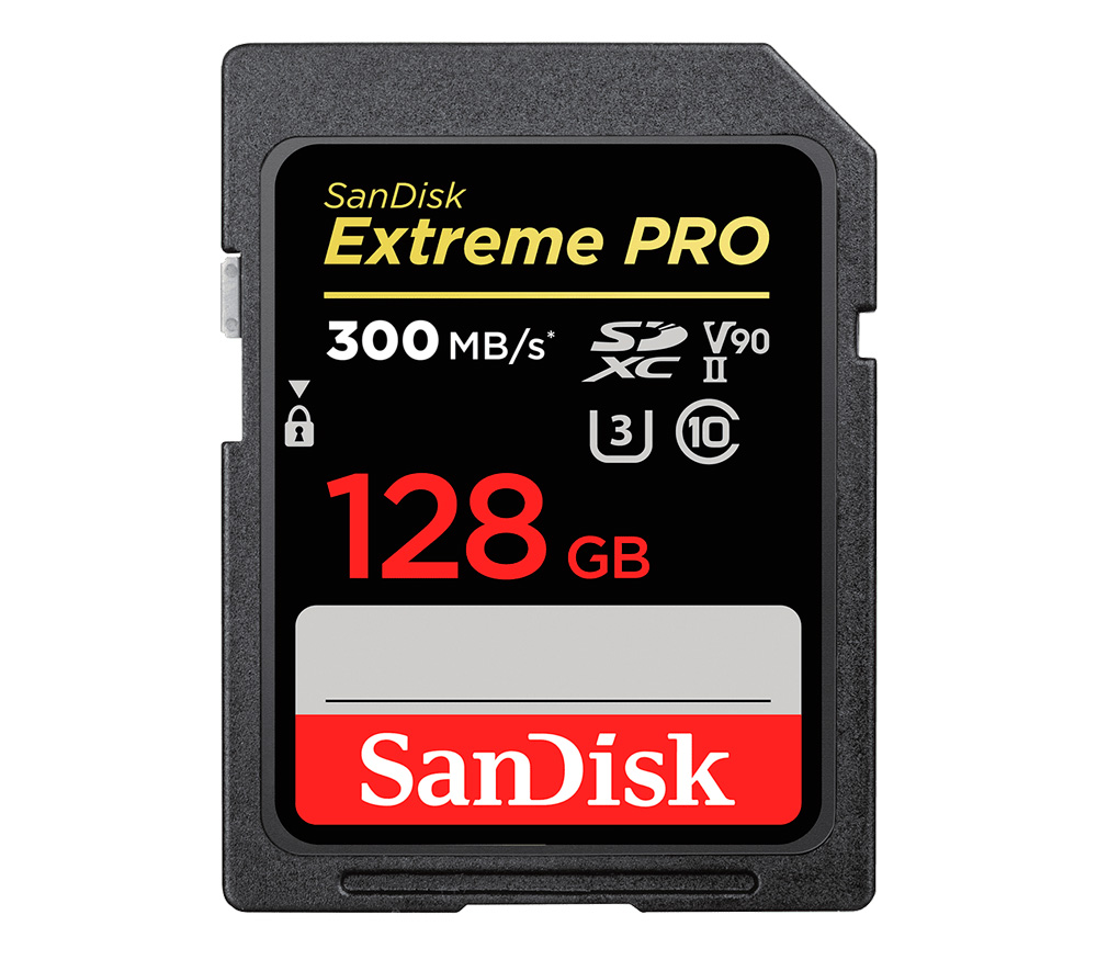 Карта памяти SanDisk SDXC 128GB Extreme PRO UHS-II V90 300MB/s