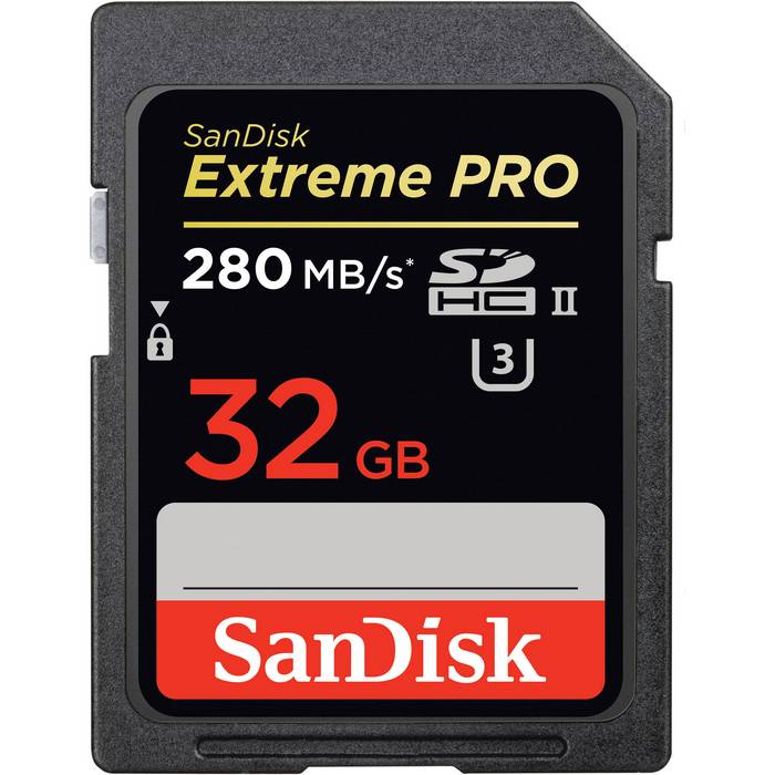 Карта памяти SanDisk SDHC 32GB  Extreme PRO UHS-II 280MB/s (SDSDXPB-032GB)