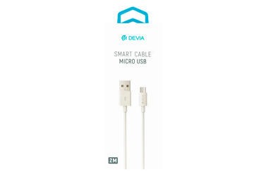 Кабель Devia Smart Cable Micro USB, 2 м, белый