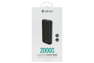 Внешний аккумулятор Devia Guardian Power Bank 20000 мАч, черный