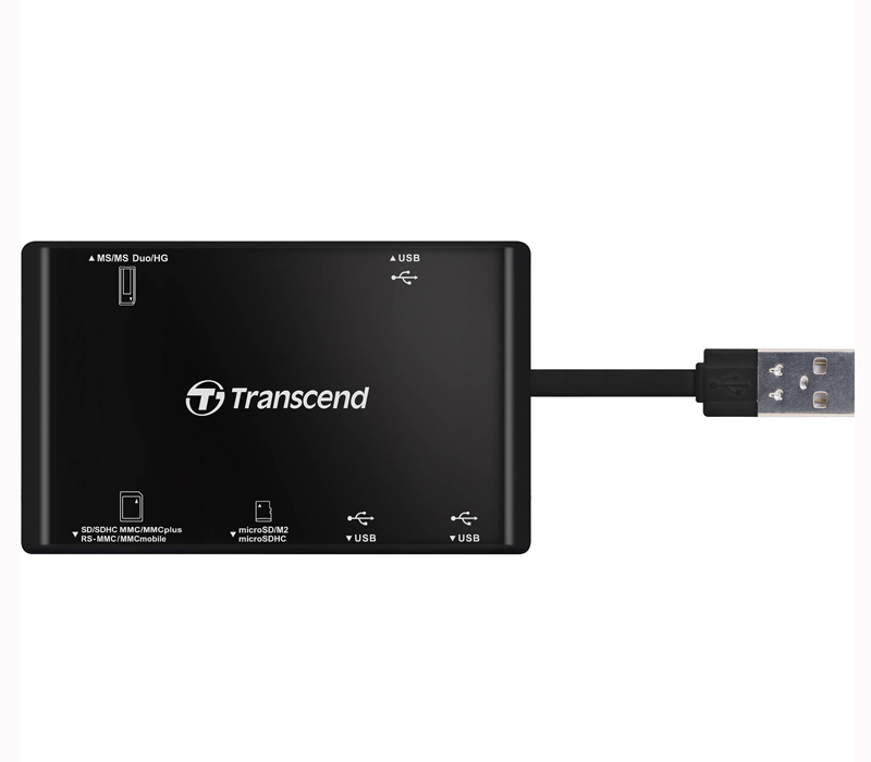 Карт-ридер Transcend RDP7 USB 2.0 черный (TS-RDP7K)