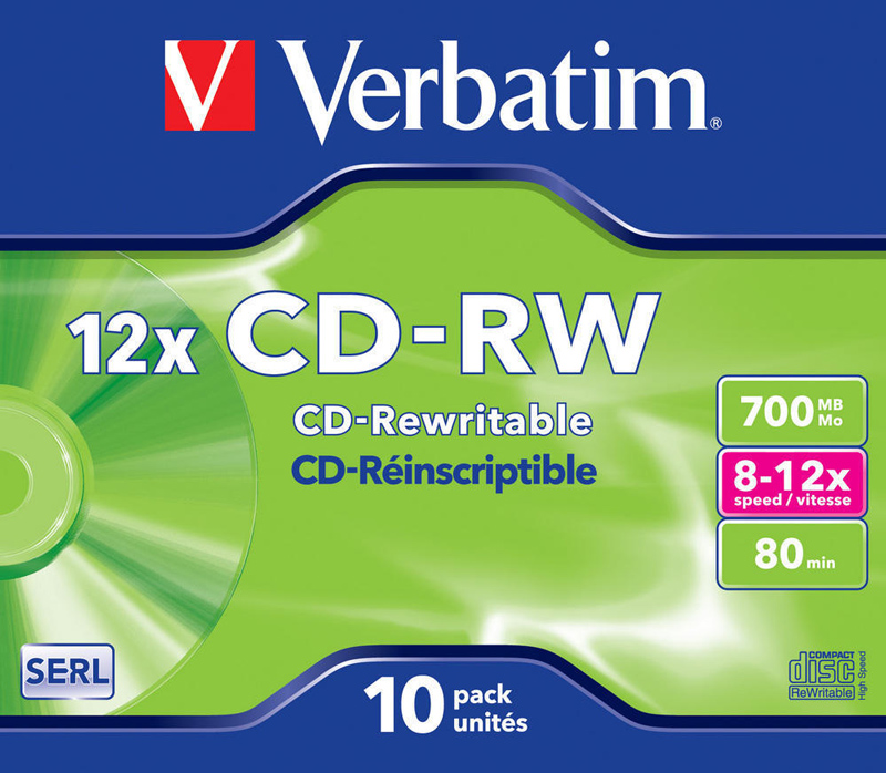 Диск Verbatim CD-RW  700 Мб 8-12х