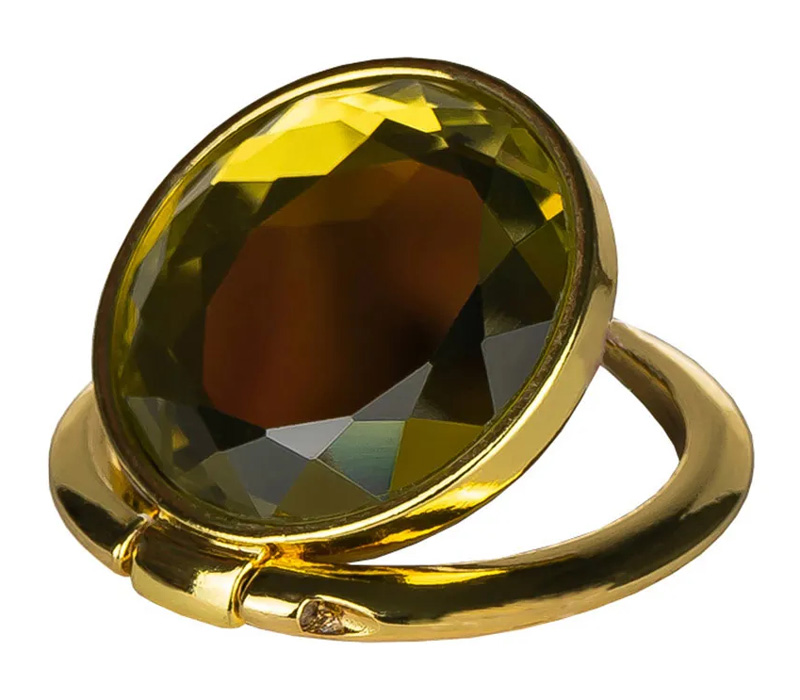 Кольцо-держатель для смартфона Devia Ring Holder Crystal, золотое