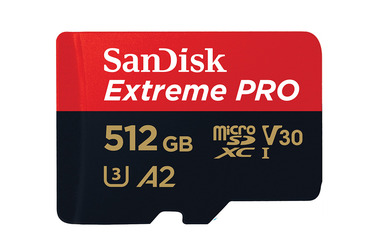 Карта памяти SanDisk MicroSDXC 512GB Extreme Pro 170MB/s UHS-I A2 V30 + SD-адаптер