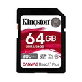 Карта памяти Kingston SDXC 64GB Canvas React Plus UHS-II V90 260/300Mb/s