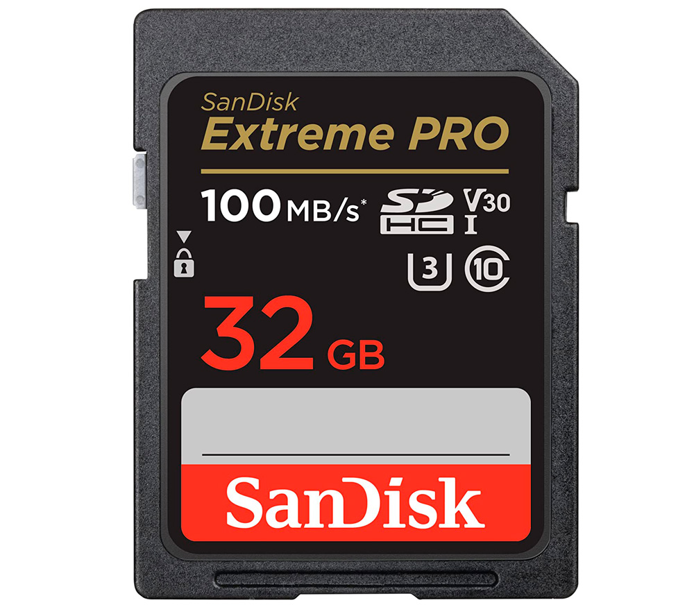 Карта памяти SanDisk SDHC 32GB Extreme Pro UHS-I U3 V30 100/90 МБ/с