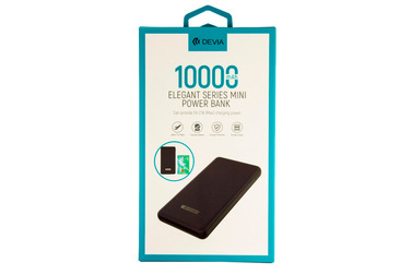 Внешний аккумулятор Devia Elegant Mini Power Bank 10000 mAh, Dark Blue