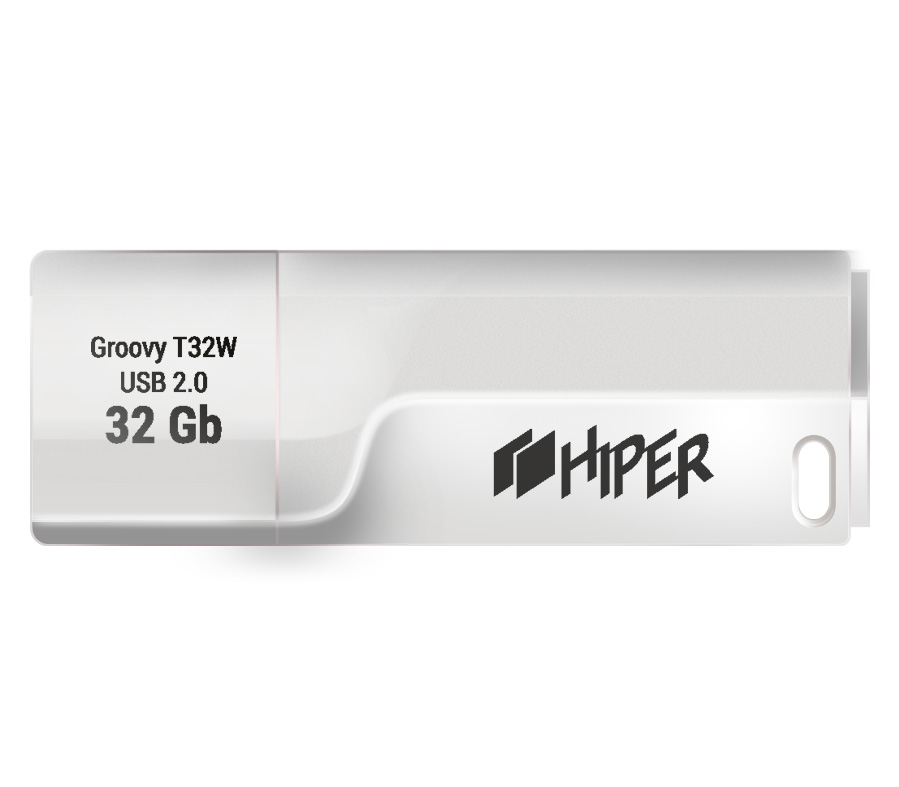 Накопитель HIPER USB2.0 Flash 32GB Groovy T32W, белый