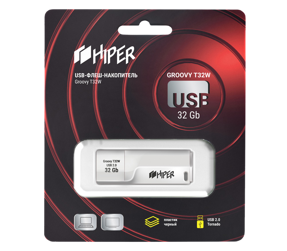 USB2.0 Flash 32GB Groovy T32W, белый
