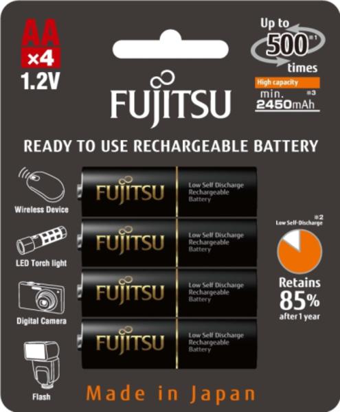 Аккумуляторы Fujitsu АА Ni-MH 2450 мАч, 4 шт. (HR-3UTHCEX)