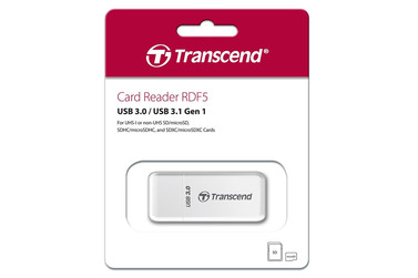 Карт-ридер Transcend RDF5 USB3.1 Gen 1, белый (TS-RDF5W)