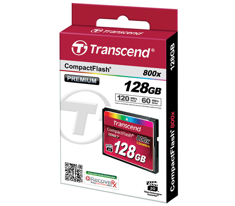 CompactFlash 128GB 800x Premium (120 Mb/s)